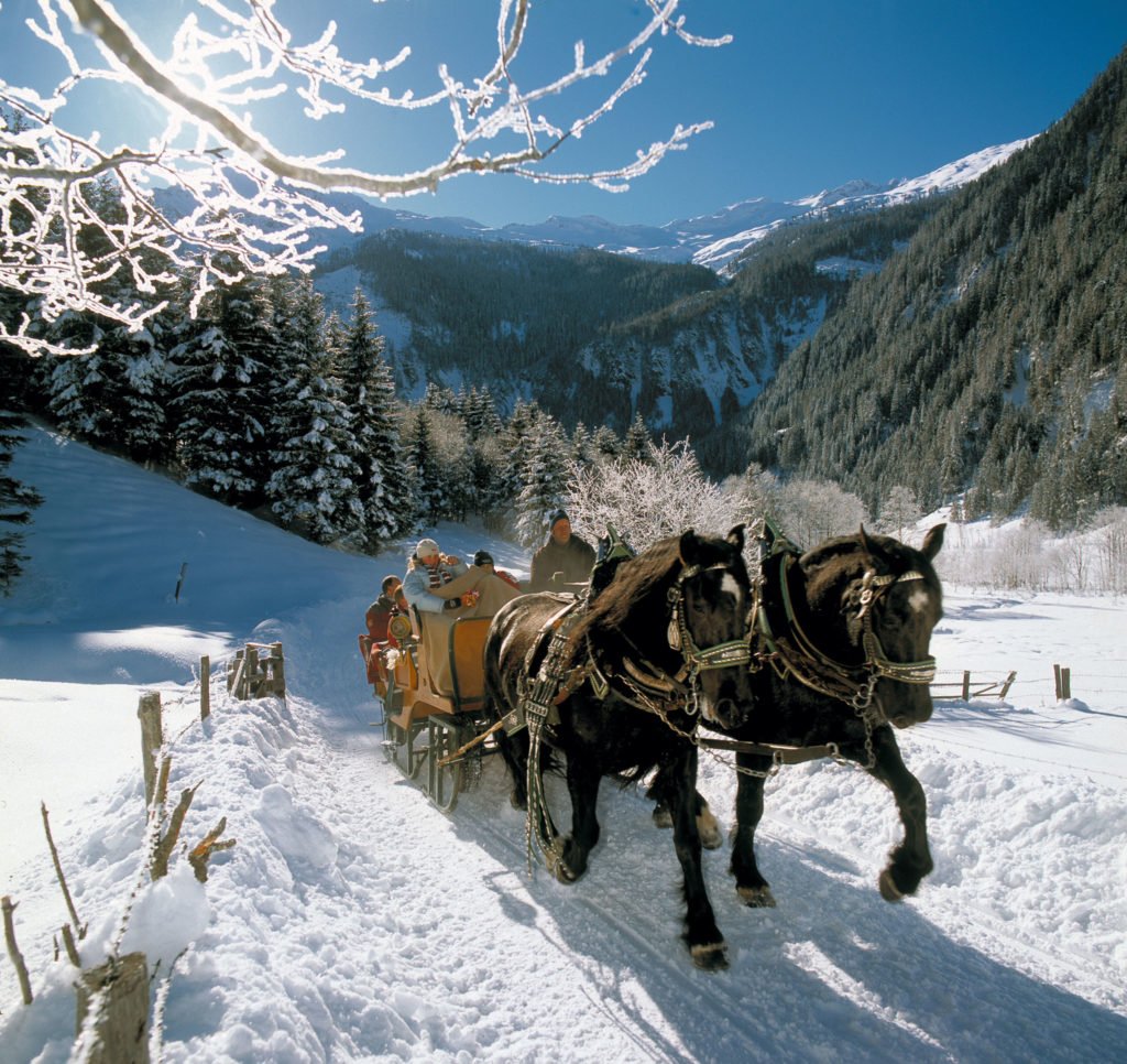 ferienhaus-grabenhaeusl-pferdekutschenfahrt-winter-grossarltal